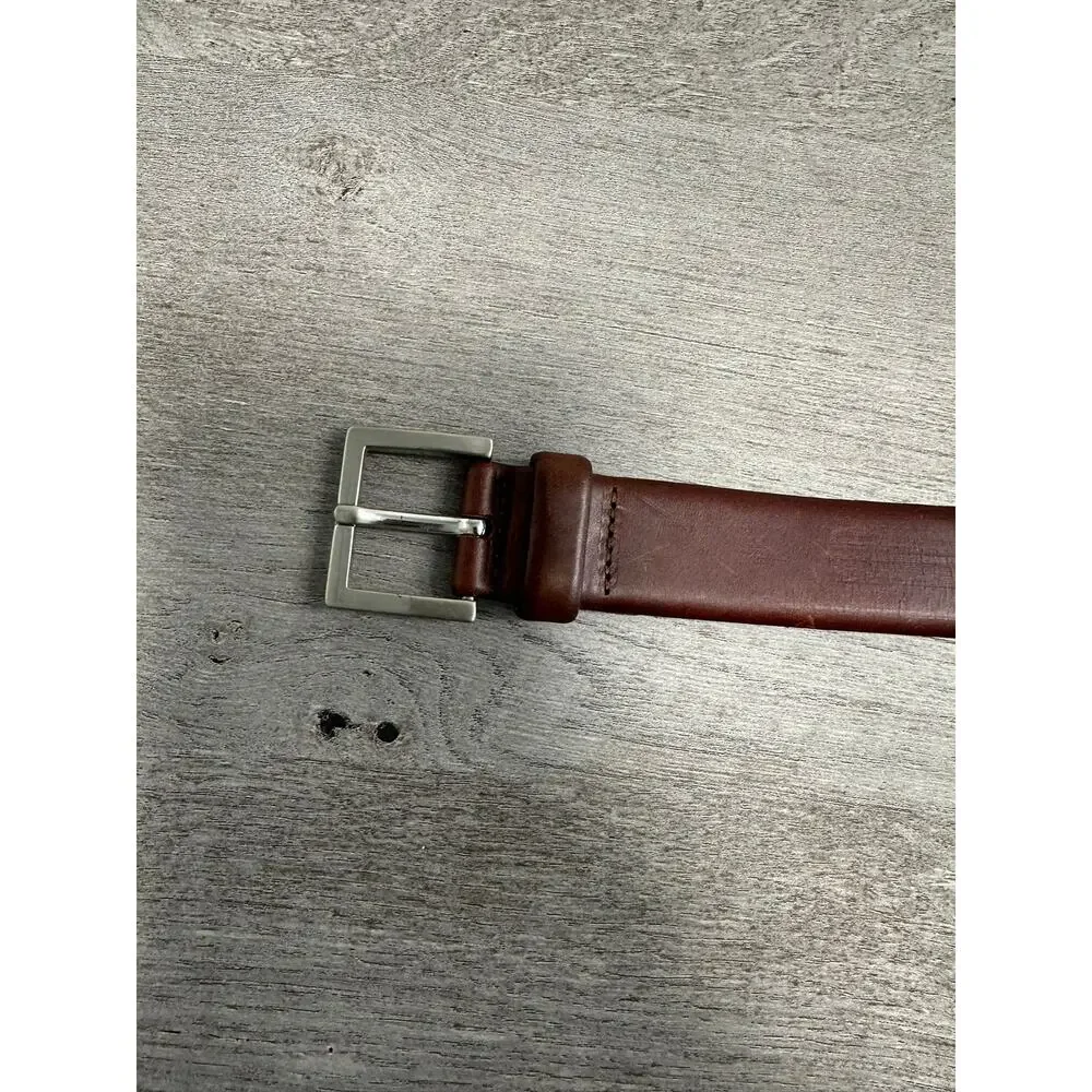 Banana Republic Men's Classic Full Grain Italian Leather Dress Belt Brown 36